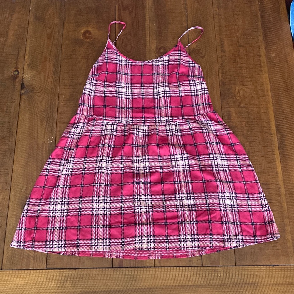 Reclaimed Vintage Red Plaid Mini Dress